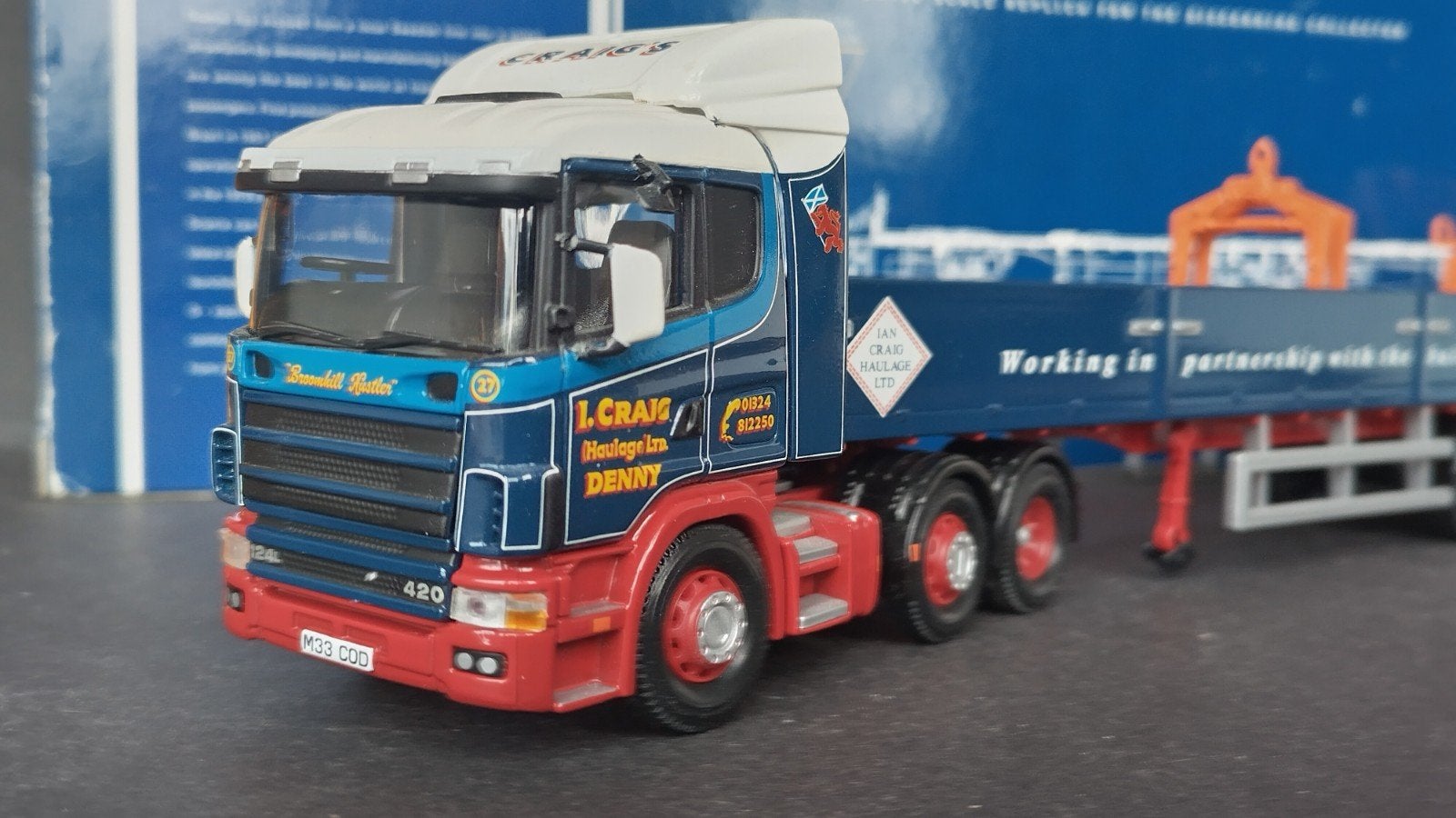 Scania dropside Crane trailer Ian Craig 1:50 Corgi Pol, Zo goed als nieuw, ., Corgi, Verzenden