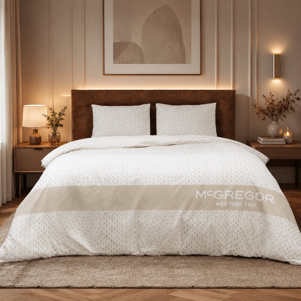 McGregor Roosevelt Cream dekbedovertrek 200x200/220, Overige kleuren, Dekbedovertrek, Ophalen of Verzenden, Vewolar BV
