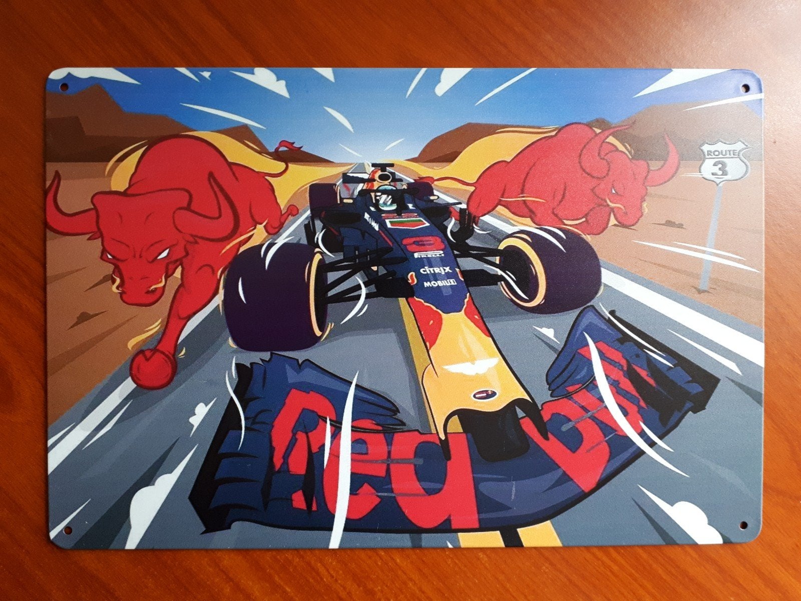 Red Bull Formule 1 20x30 cm Metalen Reclamebord, Verzamelen, Ophalen of Verzenden, Nieuw, Reclamebord