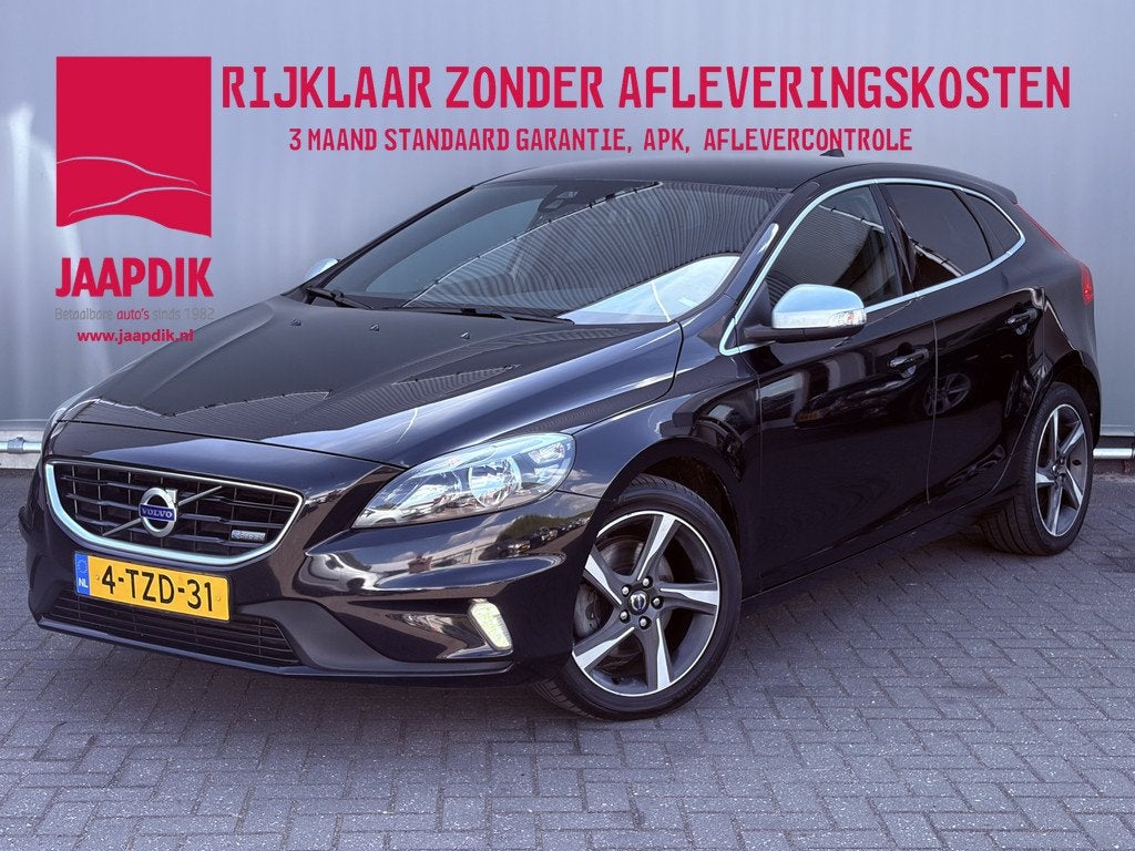 Volvo V40 BWJ 2014 1.6 T3 200 PK R-Design HALF LEDER | FULL, Auto's, Volvo, Voorwielaandrijving, Gebruikt, Huisgarantie, 4 cilinders