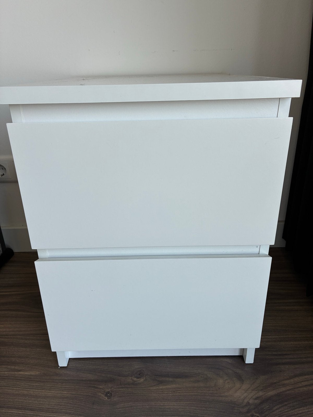Nachtkastje wit met 2 lades - 40x48x55 cm