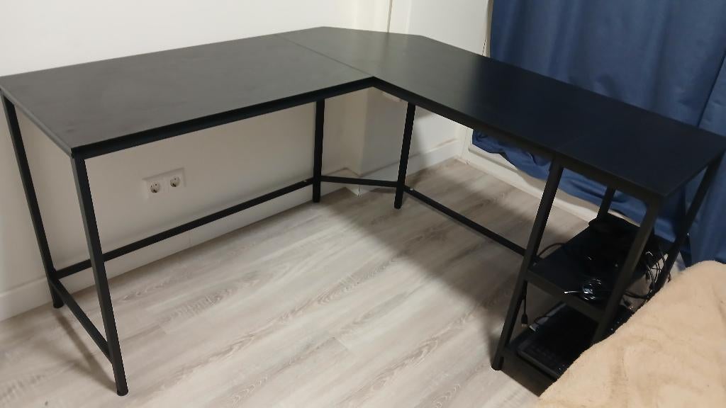 Office desk, Zwart, Hout, 76 cm, 50 cm