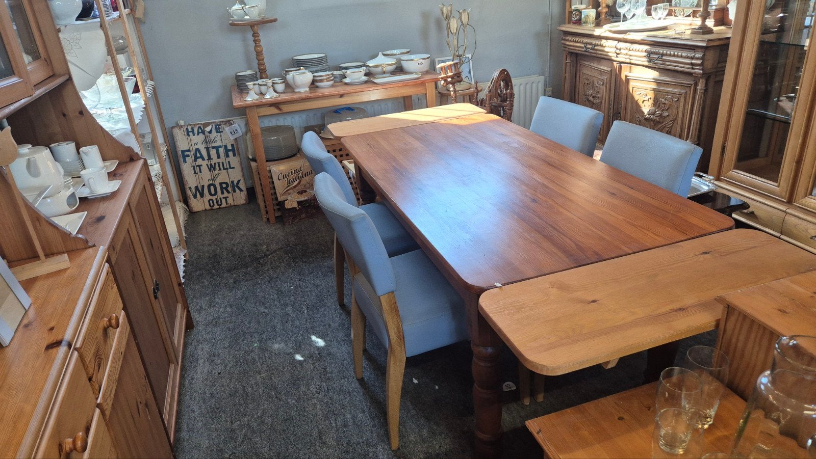 houten eettafel met gedraaide poten, Huis en Inrichting, Tafels | Eettafels, Ophalen, B, Gebruikt, 50 tot 100 cm