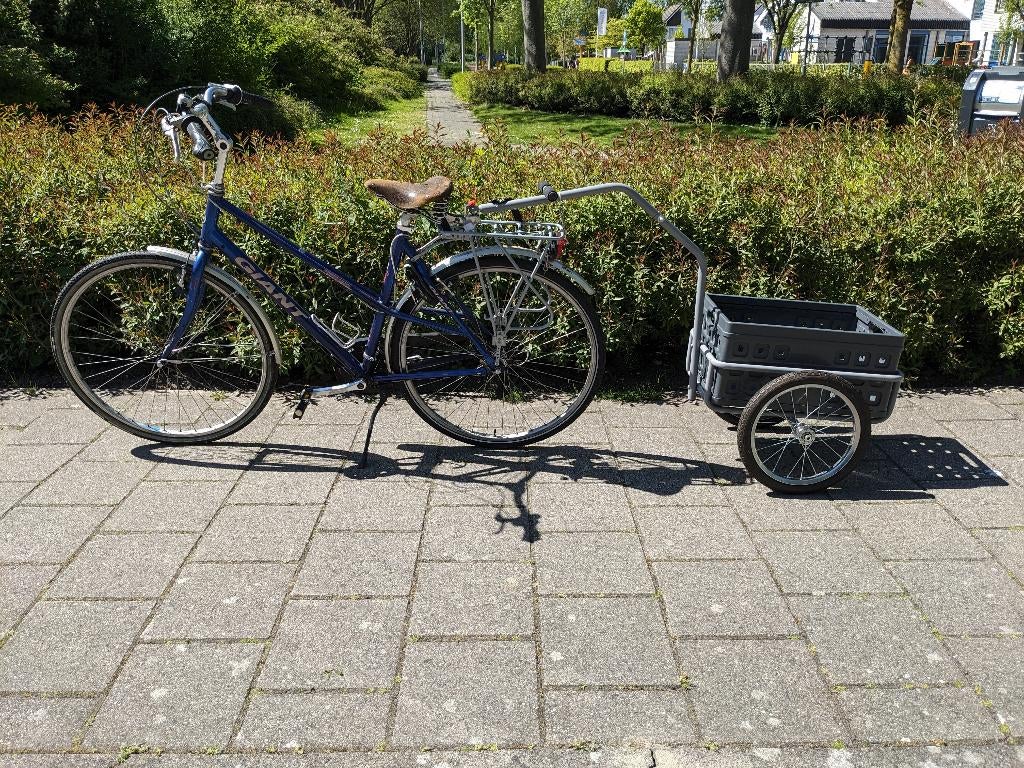 Bagage fietskar met kogelkoppeling, Fietsen en Brommers, Fietsaccessoires | Aanhangers en Karren, Ophalen, Bagagekar, 60 tot 80 kg