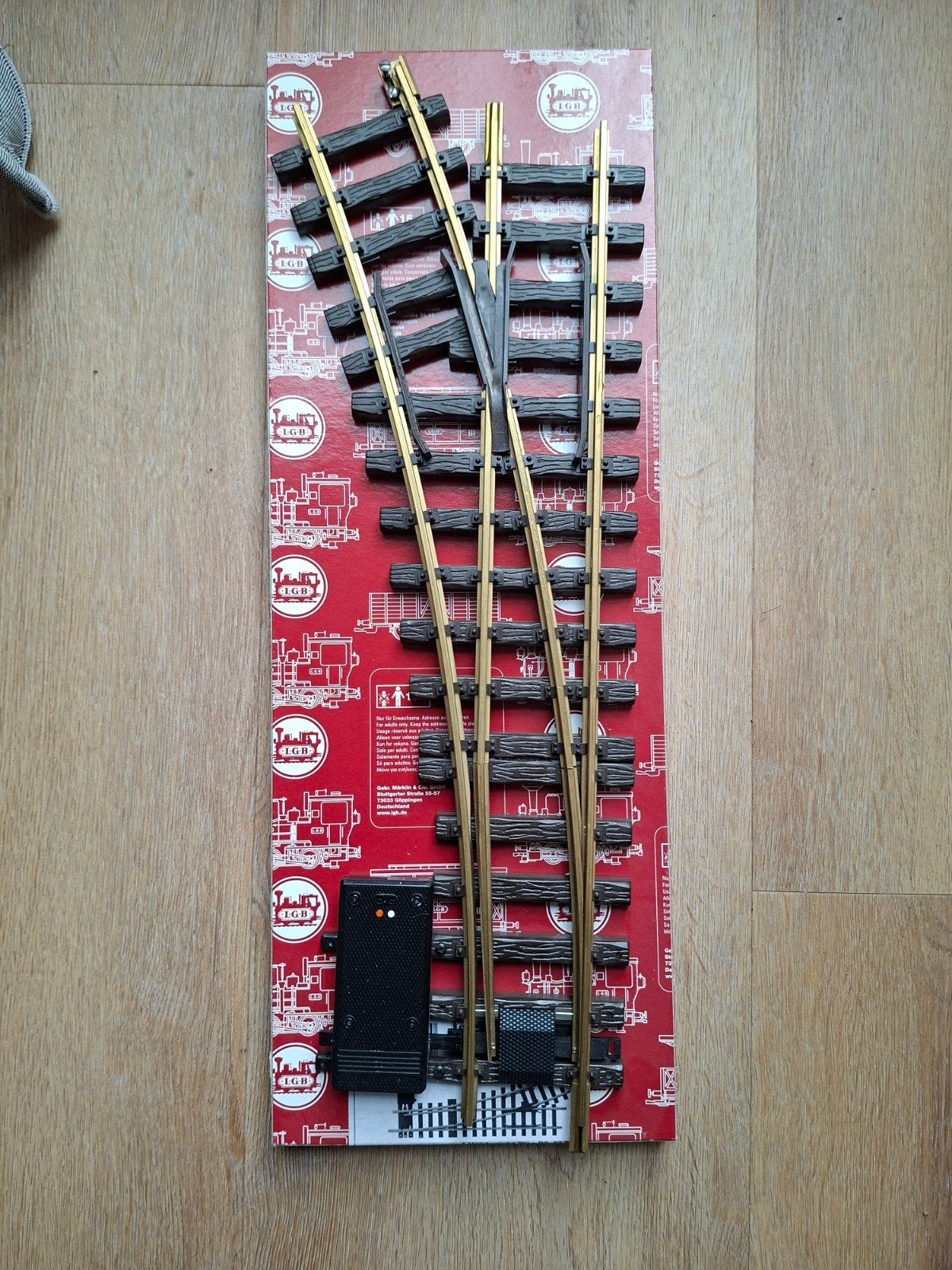 Electriche lgb r3 wissel links 16150 zgan in ovp, Ophalen of Verzenden, Zo goed als nieuw, Rails, LGB