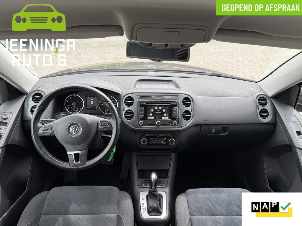 Volkswagen Tiguan 1.4 TSI Sport&Style|Navi|Airco|Trekhaak|Ca, Auto's, Euro 5, Stof, Zwart, 4 cilinders