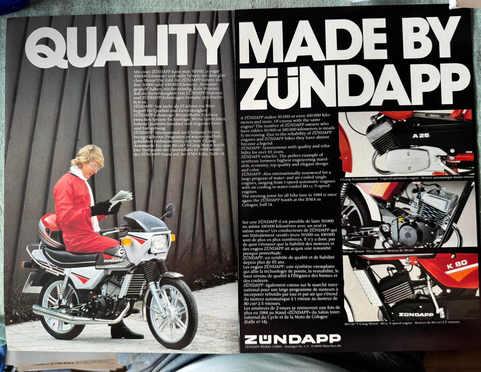 Advertentie Zündapp K80, Verzenden, Zo goed als nieuw, Motoren