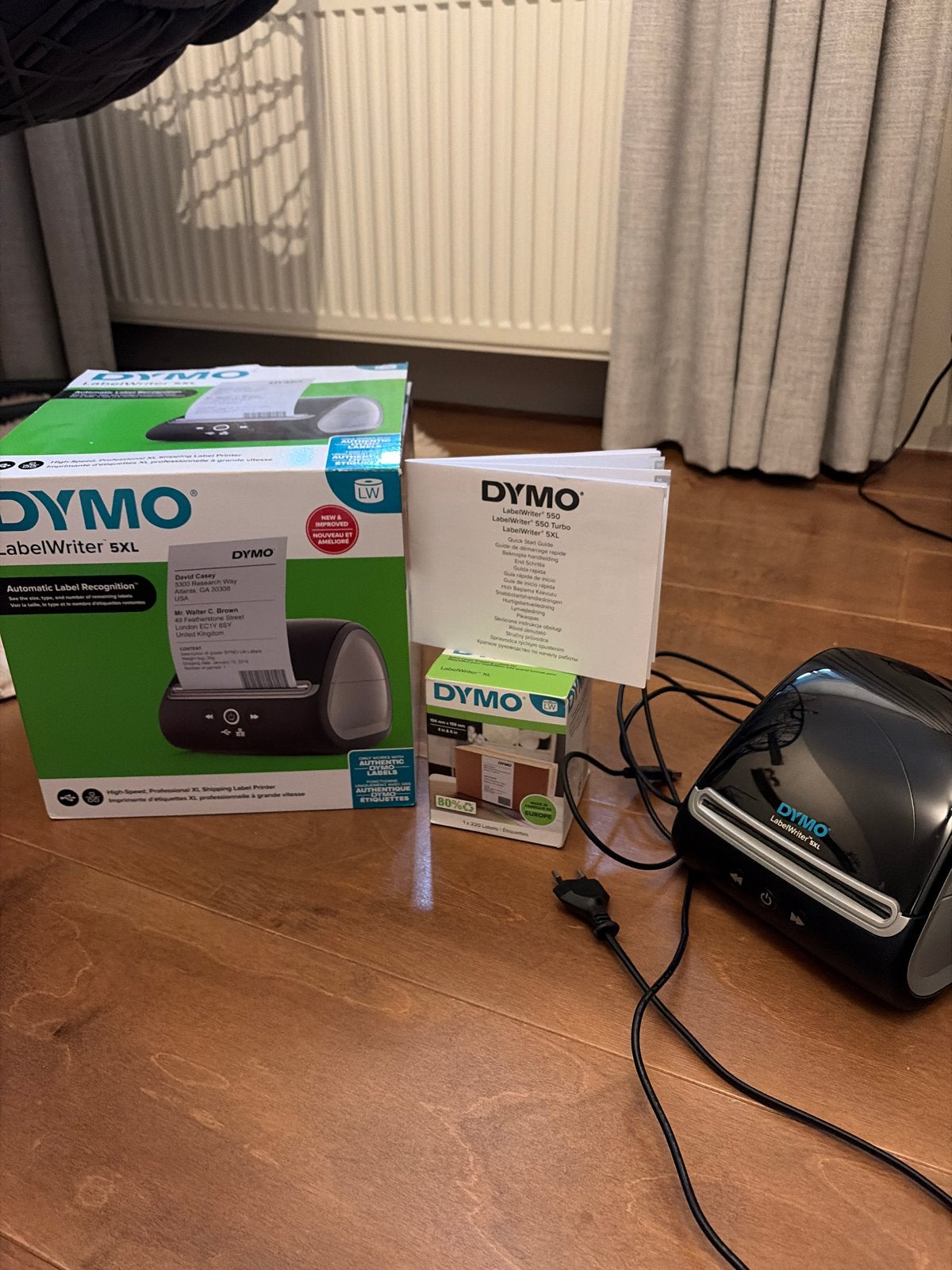 Dymo LabelWriter 5XL Labelprinter met nieuwe rol, Zwart-en-wit printen, Printer, Ophalen of Verzenden, Zo goed als nieuw