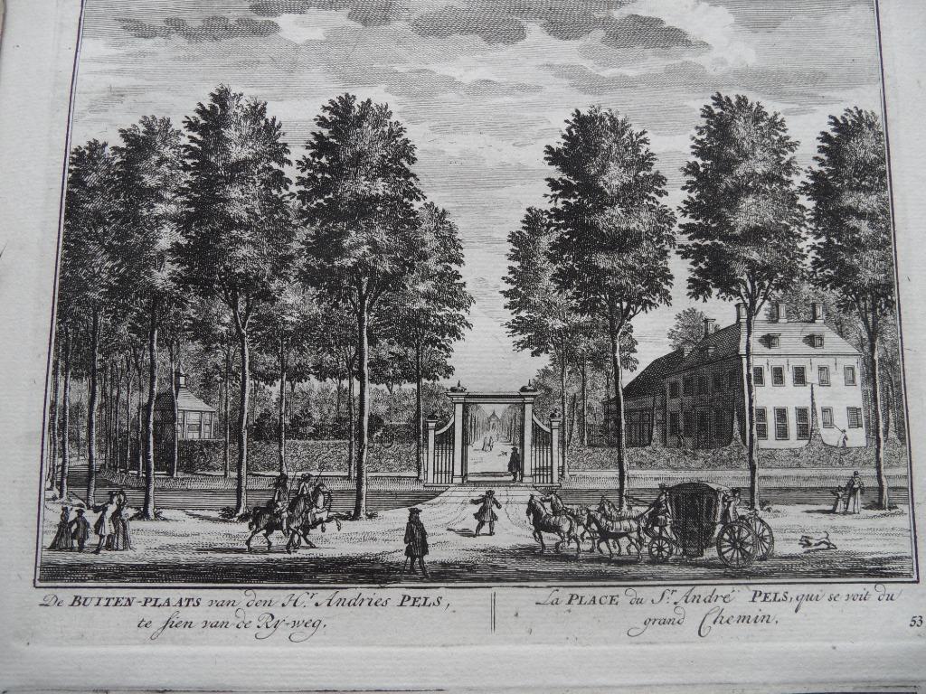 53 Nieuwersluis Buitenplaats Kopergravure 1719, Ophalen of Verzenden