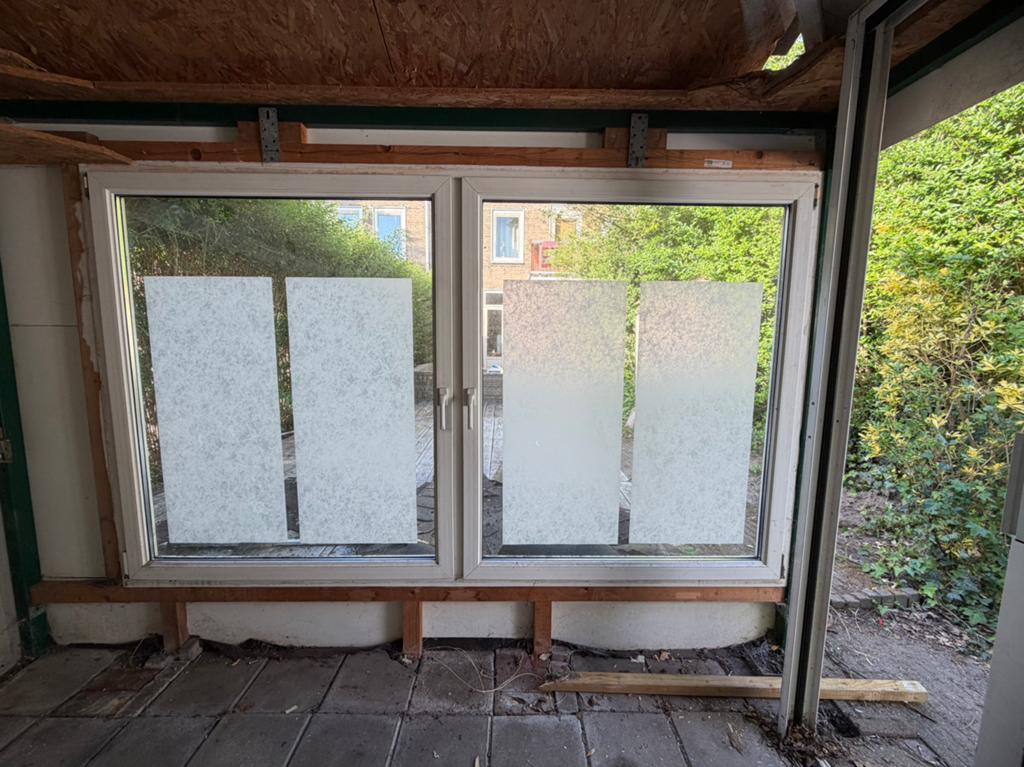 Kozijn 158 hoog 261,5 breed, Doe-het-zelf en Verbouw, Ophalen, Gebruikt, 150 tot 225 cm, Hout