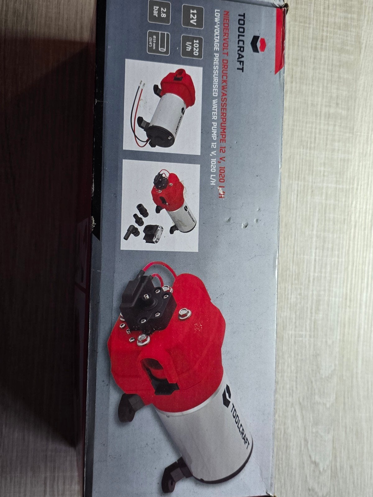 TOOLCRAFT Laagspanning Drukwaterpomp 12V, 1020 L/H, Ophalen of Verzenden, Nieuw