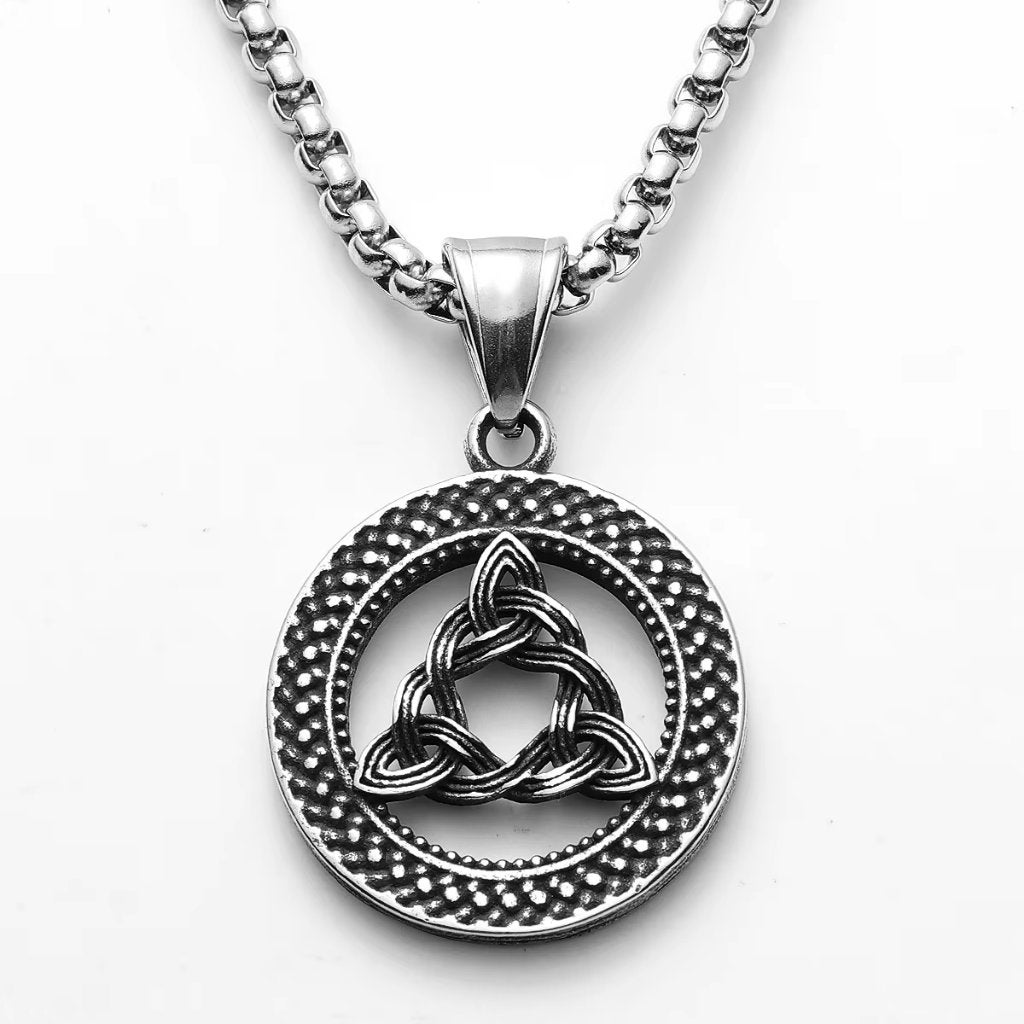 Roestvrij Stalen Keltische Knoop Ketting Voor Heren en Dames, Verzenden, Nieuw, Zilver, Overige materialen