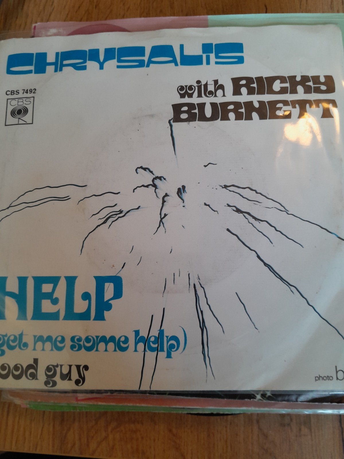 Chrysalis with ricky burnett 7 inch help, Ophalen of Verzenden, Zo goed als nieuw, Pop