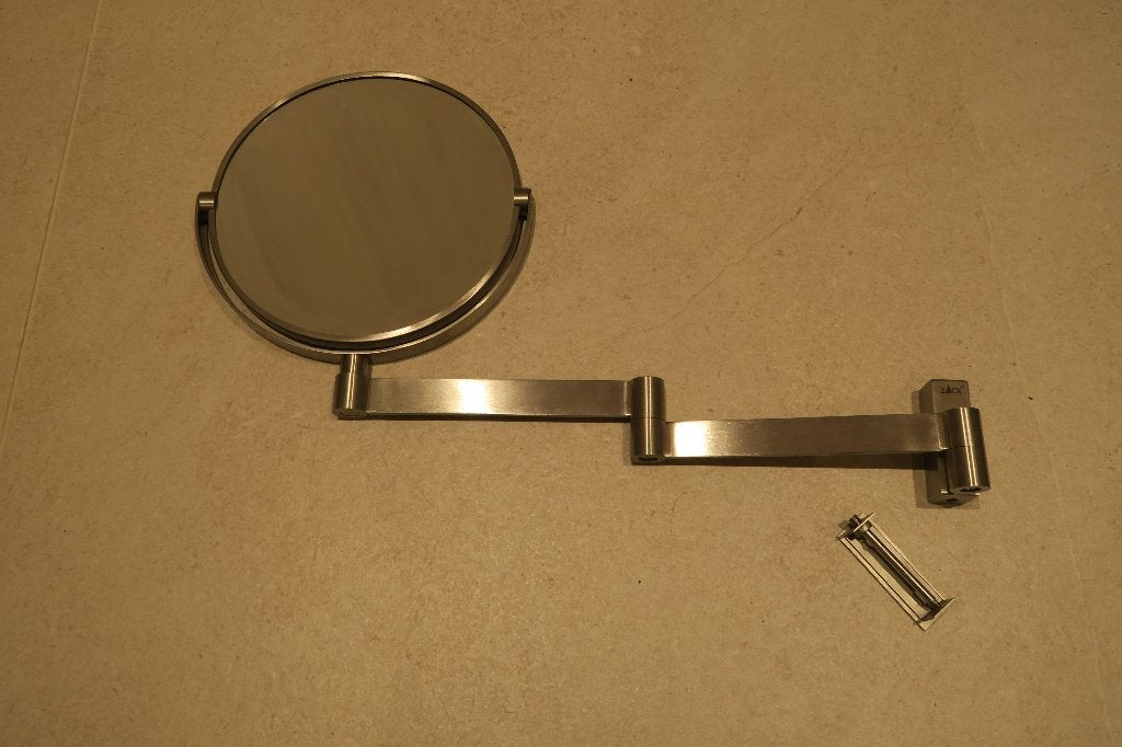Zack Linea RVS Geborstelde make-up spiegel als nieuw, Ophalen, Minder dan 50 cm, Overige typen, Zo goed als nieuw