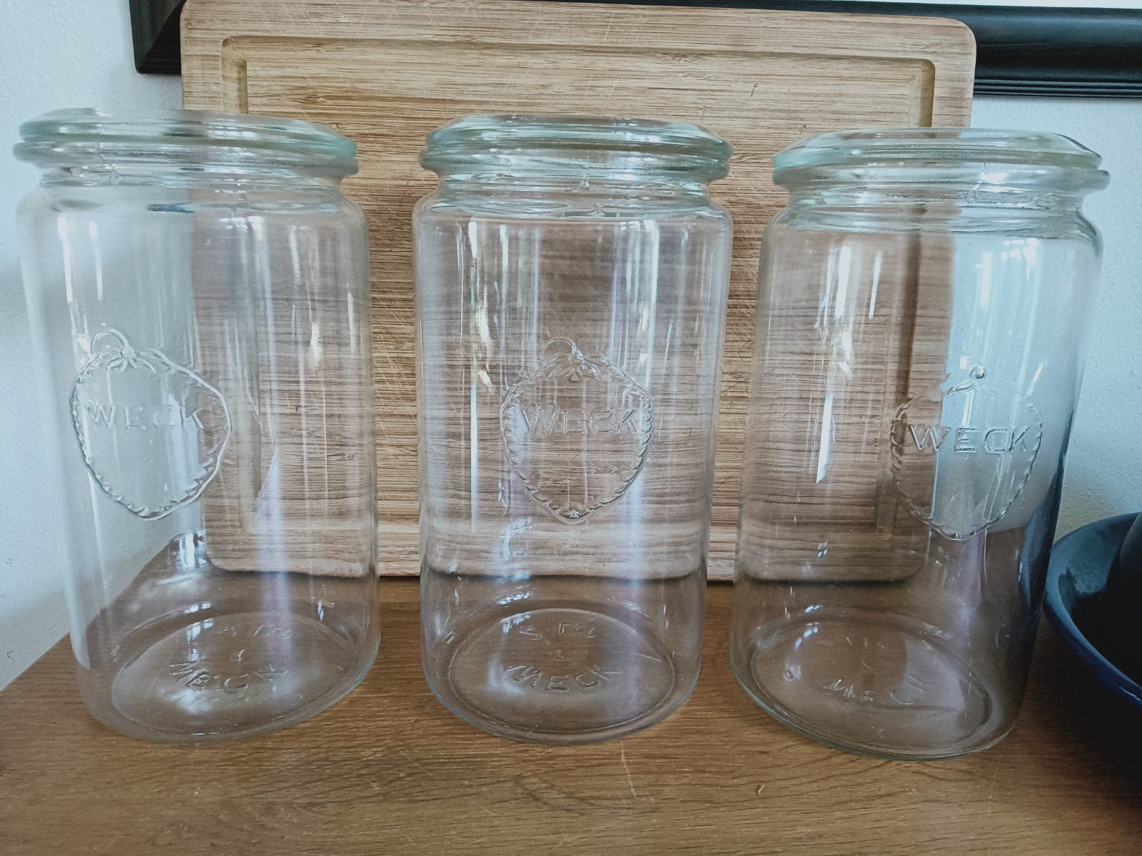 Weckpotten 2L met Aardbei 3 stuks., Huis en Inrichting, Ophalen of Verzenden, Zo goed als nieuw, Glas, Pot, Bus of Blik