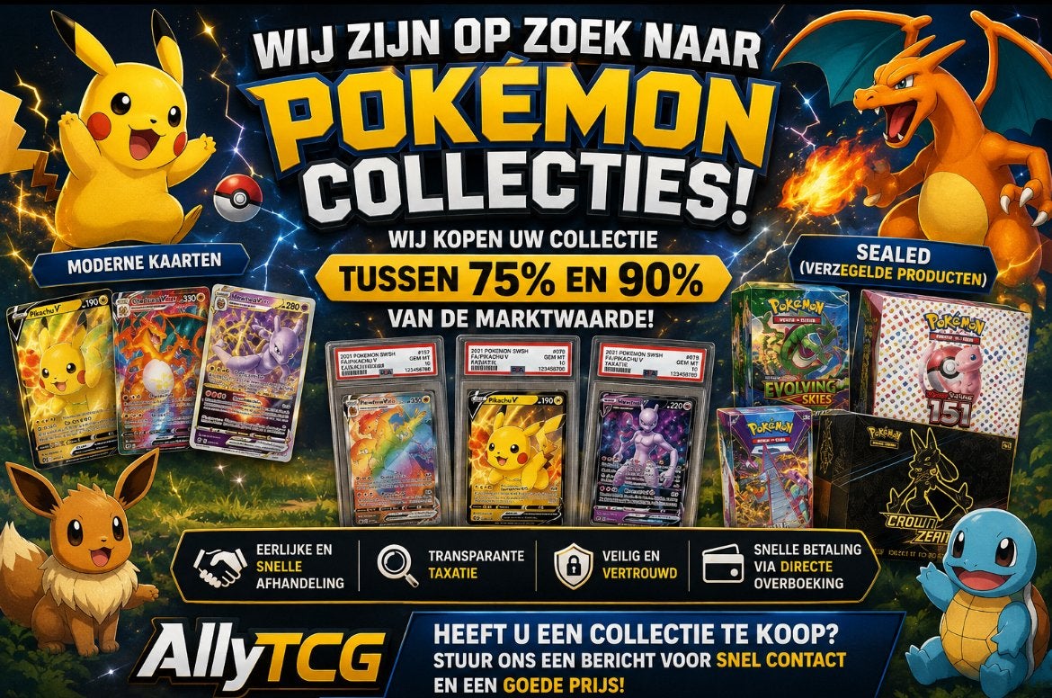 Pokémon Kaarten, PSA Slabs & Sealed Gezocht, Tickets en Kaartjes, Eén persoon