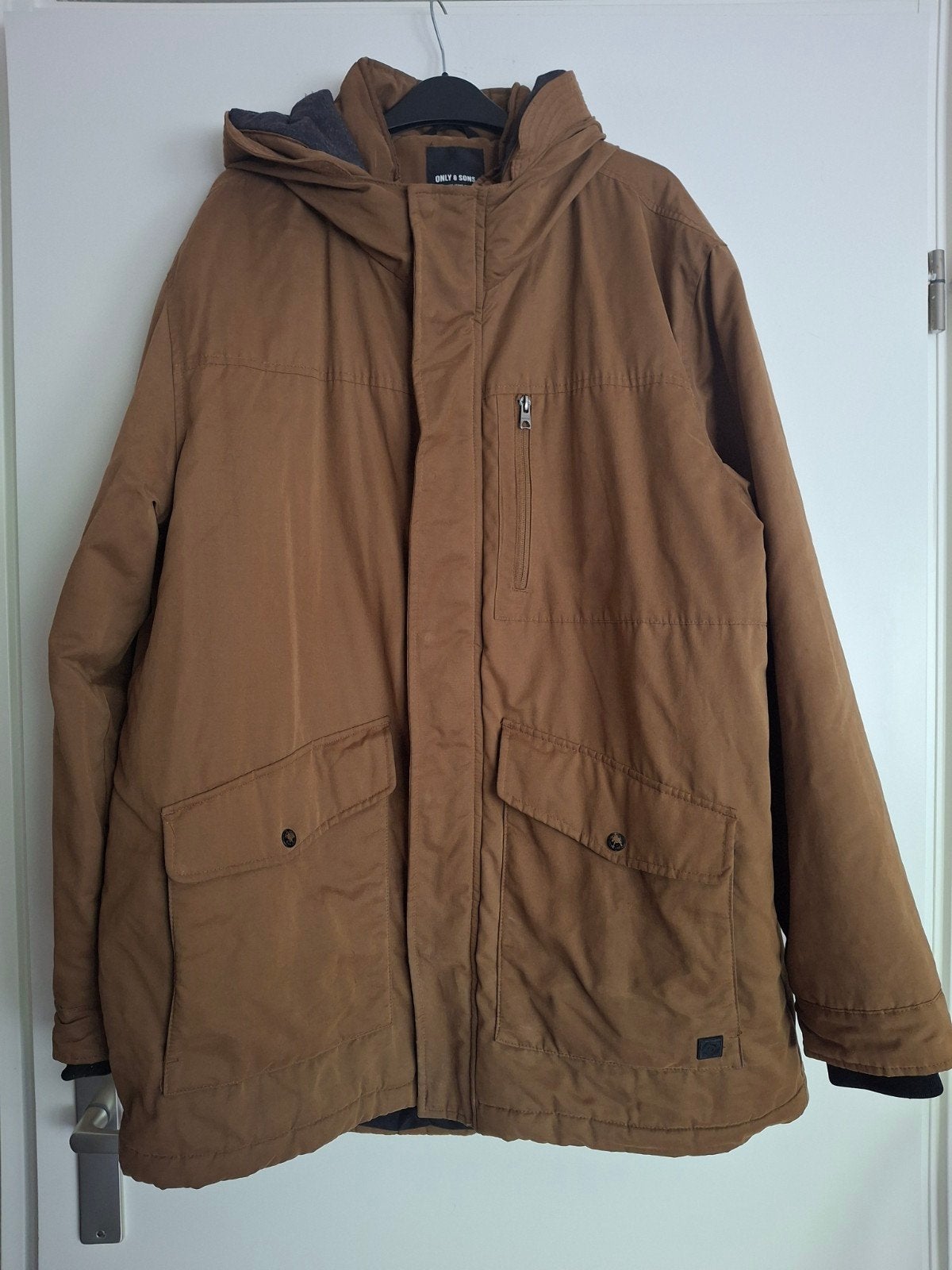 Only & Sons winterjas XXL - Zo goed als nieuw, Bruin, Overige maten, Ophalen of Verzenden, Zo goed als nieuw