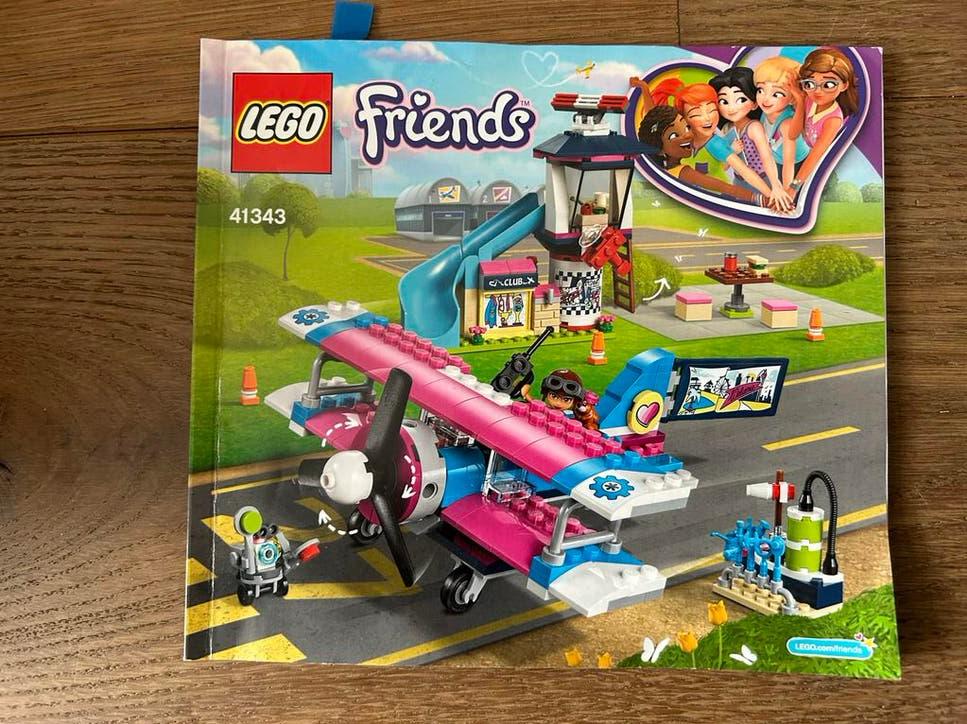 Lego Friends 41343 Vliegtuig en Luchthaven, Ophalen of Verzenden, Zo goed als nieuw, Complete set, Lego