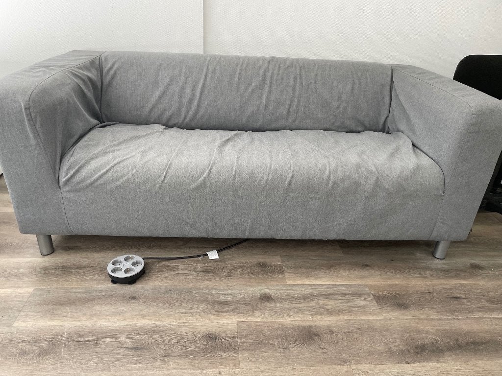 IKEA KLIPPAN 2-zitsbank grijs – €25, Ophalen, Gebruikt, 150 tot 200 cm, Tweepersoons