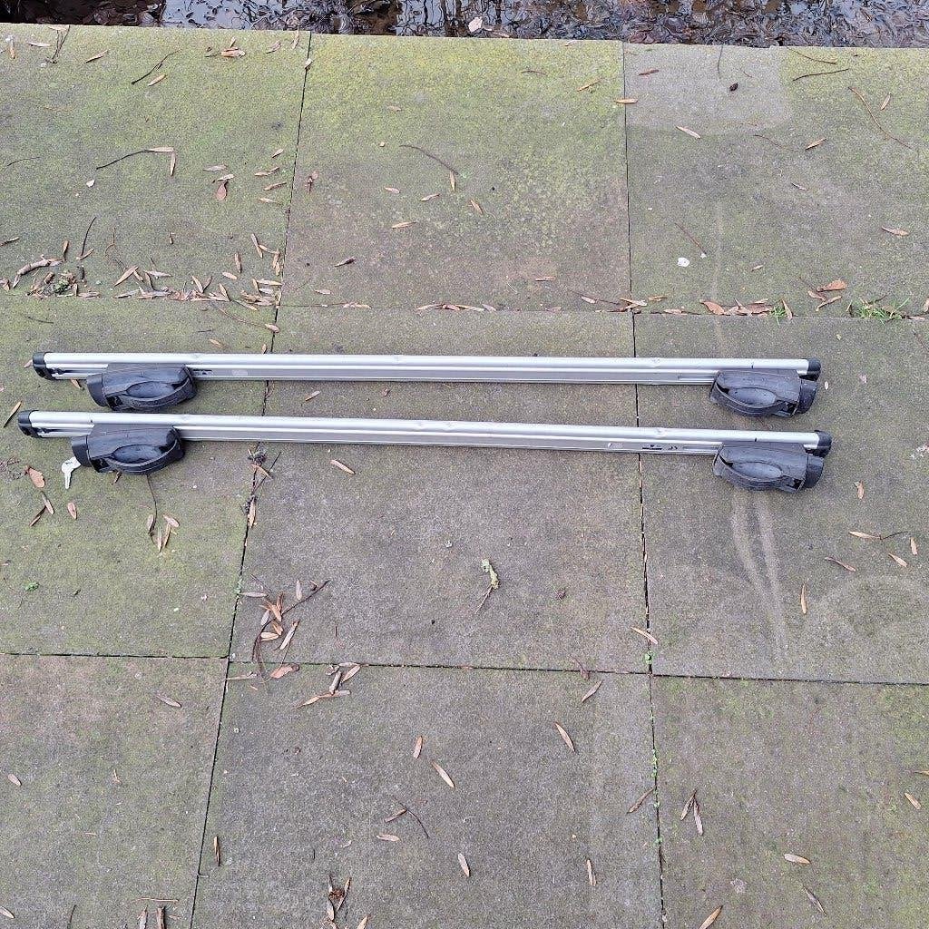 Thule Dakdragers open dakrails, voor dakkoffer/fietsendrager, Auto diversen, Dakdragers, Gebruikt, Ophalen