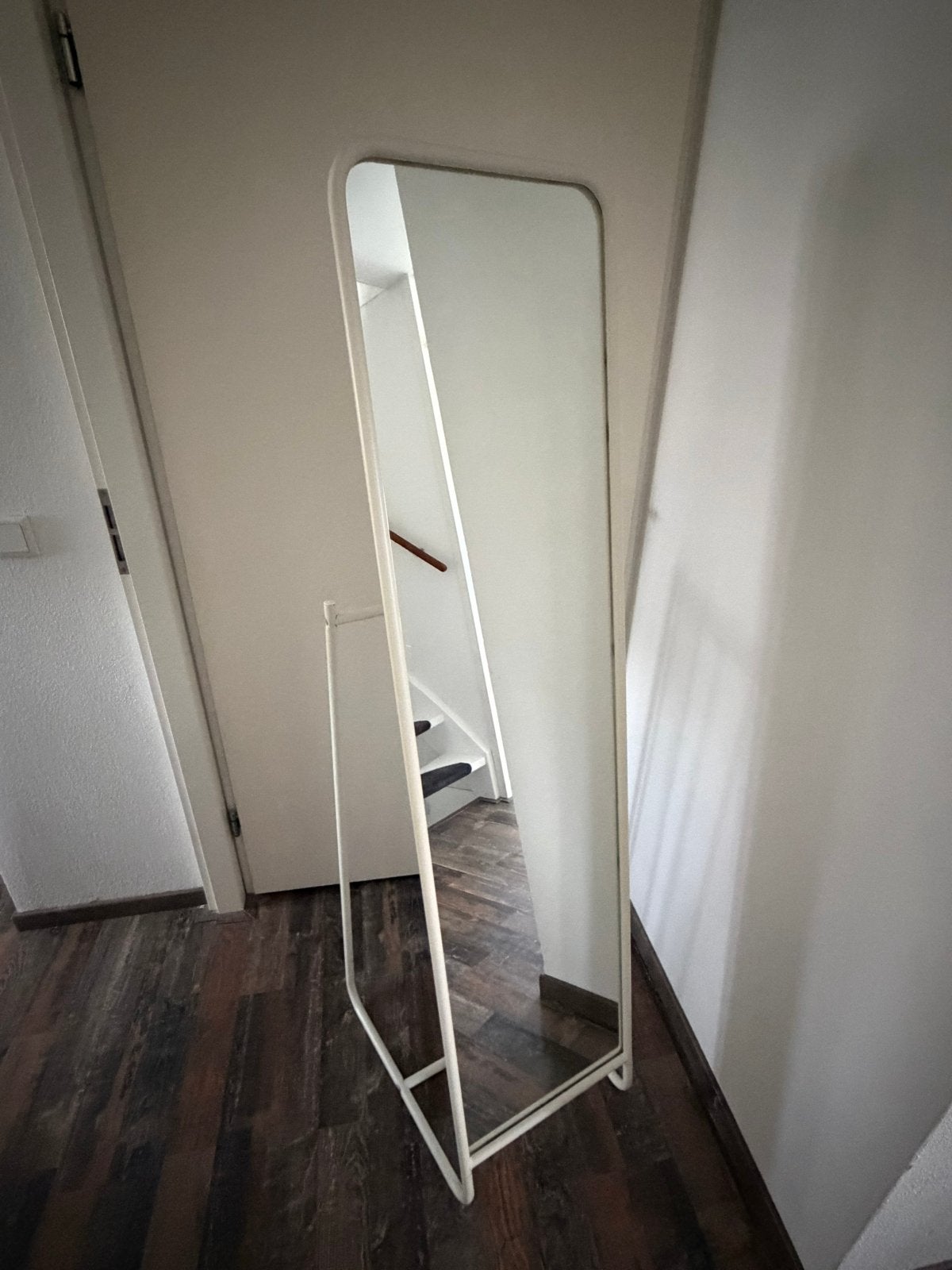 IKEA KNAPPER staande spiegel wit 48x160 cm, Ophalen, Minder dan 50 cm, Gebruikt, 150 tot 200 cm