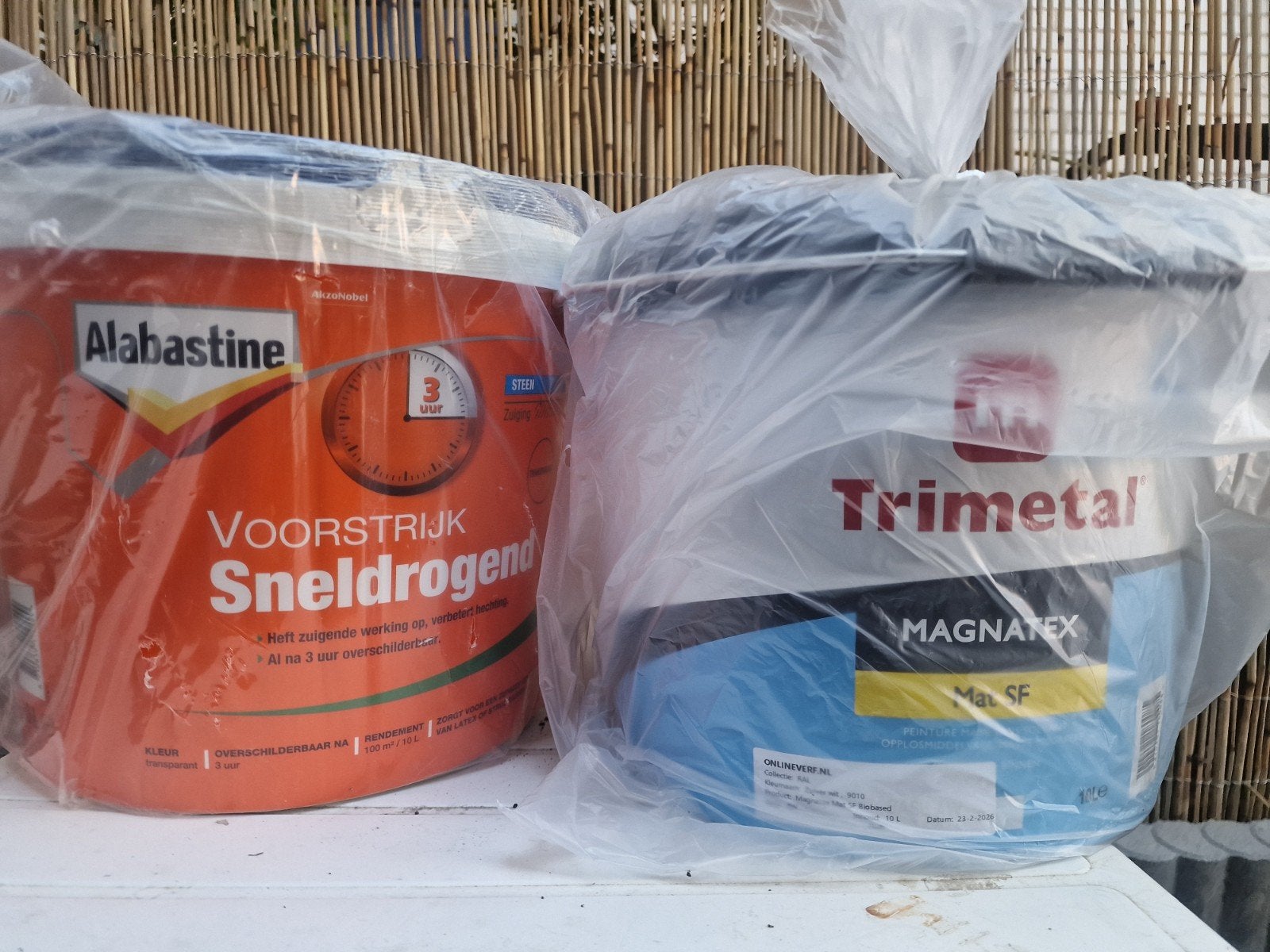 Alabastine Voorstrijk Sneldrogend & Trimetal Magnatex Verf, Ophalen, Nieuw