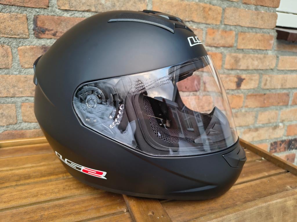 Helm, Rookie Mat Zwarte Integraal Motorhelm., Motoren, Integraalhelm, S, Dames, Tweedehands