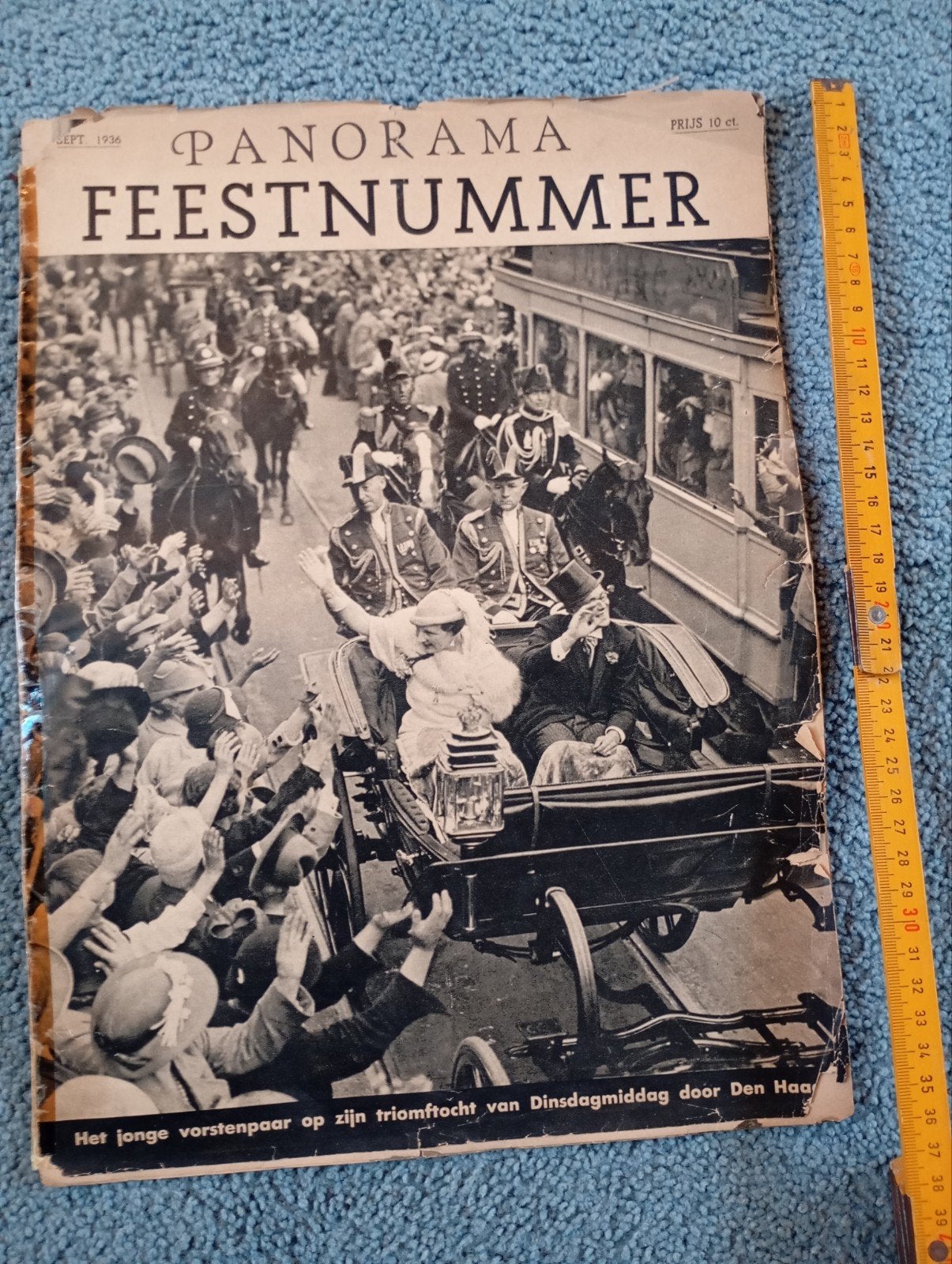 Vintage Panorama Sept 1936 Feestnummer Kon. huis, Verzamelen, Ophalen of Verzenden, Gebruikt, Kaart, Foto of Prent