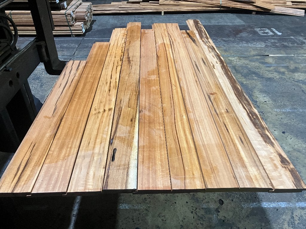 Planken-rabatdelen-schutting-Hardhout/Muiracatiara-25x127mm, Ophalen, Planken, Nieuw, Hardhout