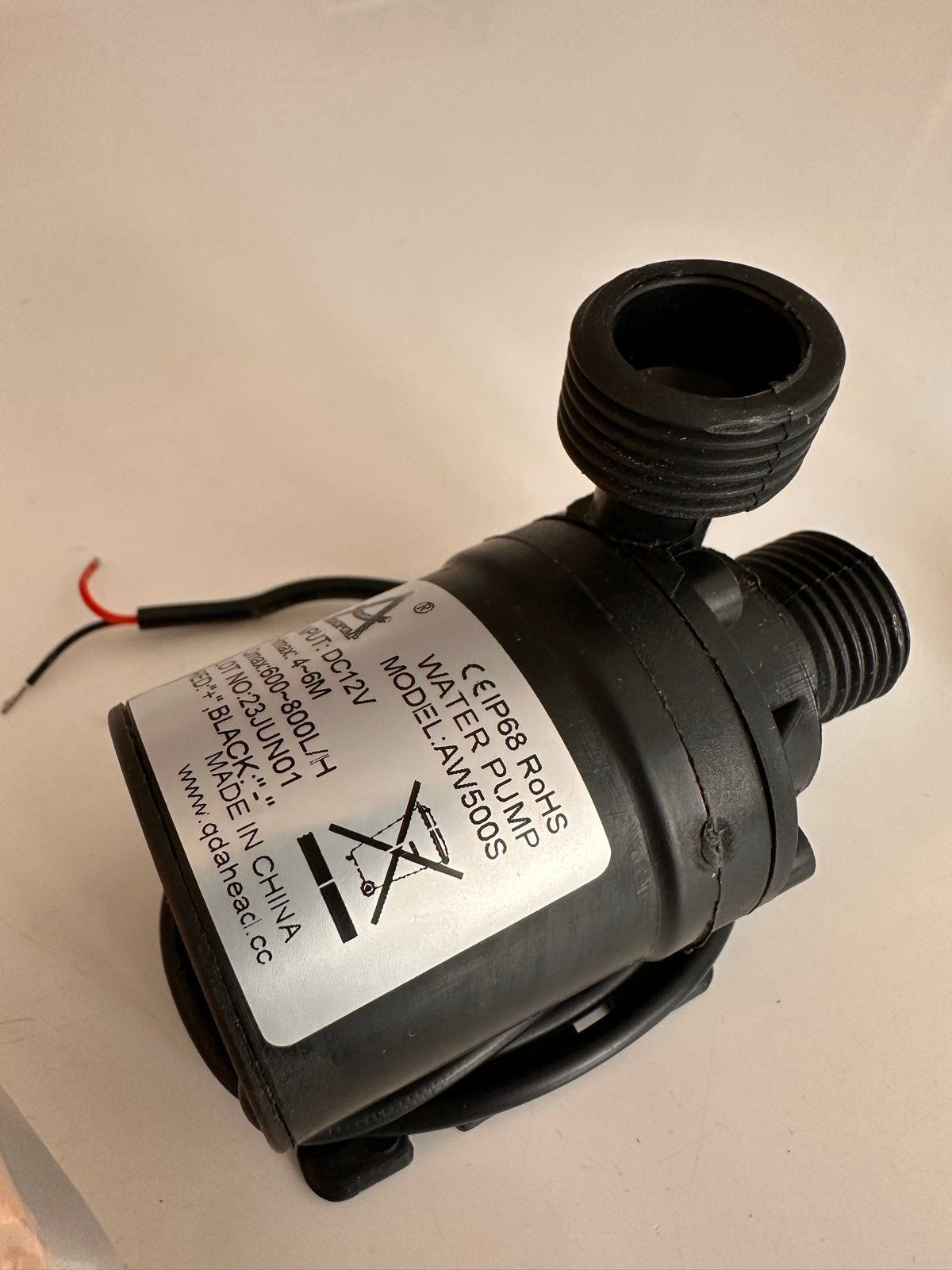 Mini DC 12V Waterpomp AW500S - IP68, 600-800L/H, Ophalen of Verzenden, Nieuw, Elektrisch, Dompelpomp