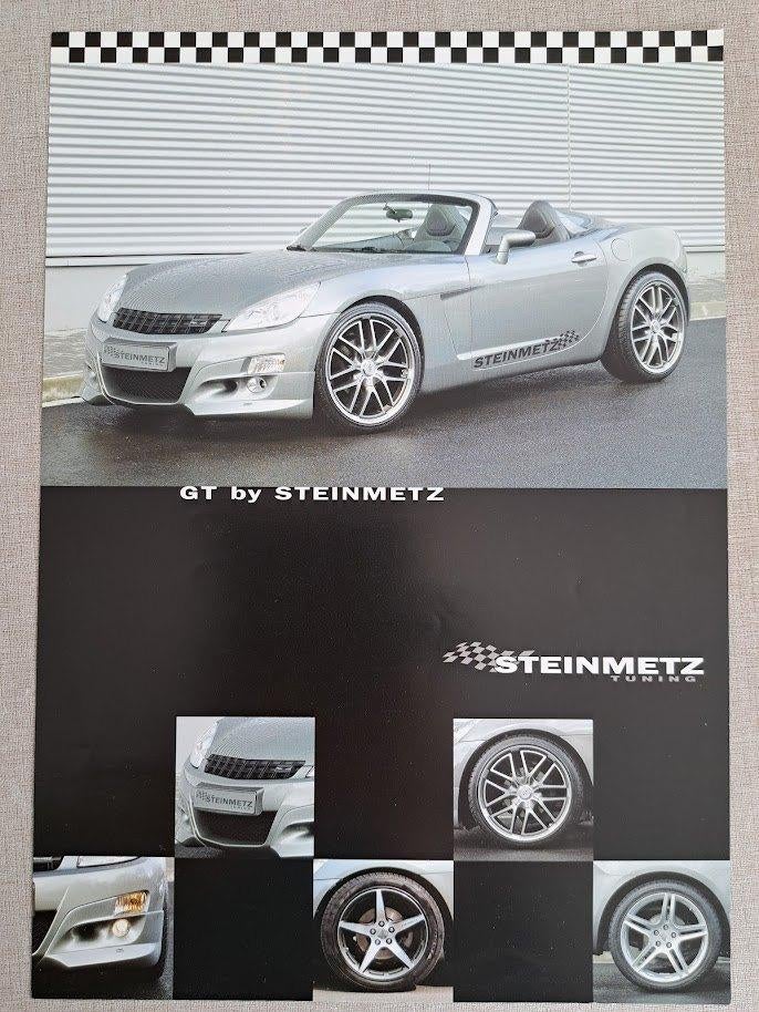 Folder Opel GT Steinmetz, Boeken, Auto's | Folders en Tijdschriften, Ophalen of Verzenden, Zo goed als nieuw, Opel