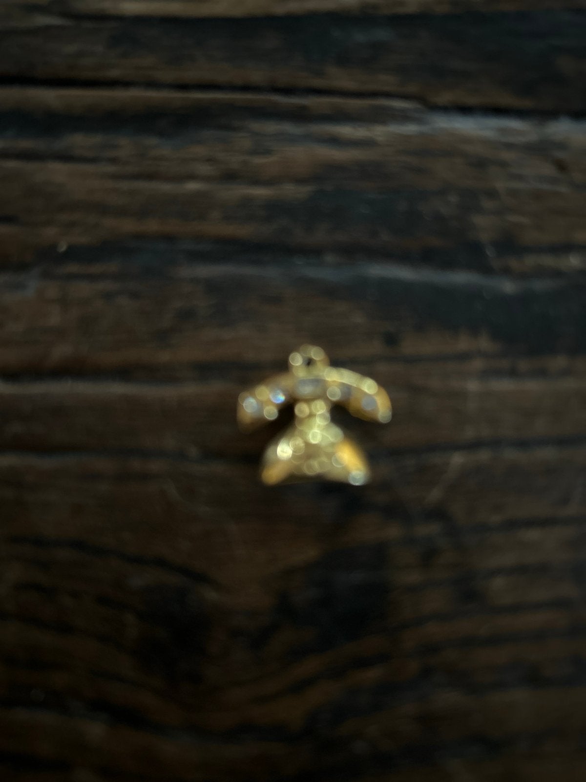 Gouden bedeltje met strass, telefoon, Overige merken, Gebruikt, Ophalen of Verzenden, 1 bedel