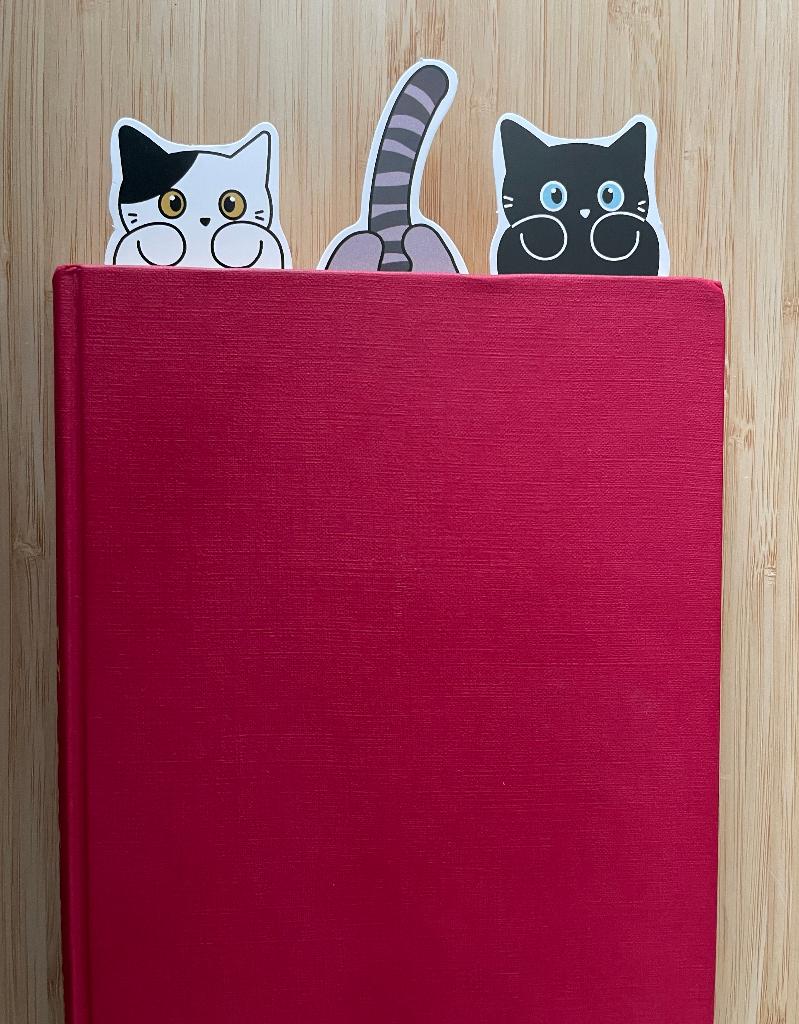 Boekenleggers katten 8 stuks, Verzenden, Nieuw, Dier