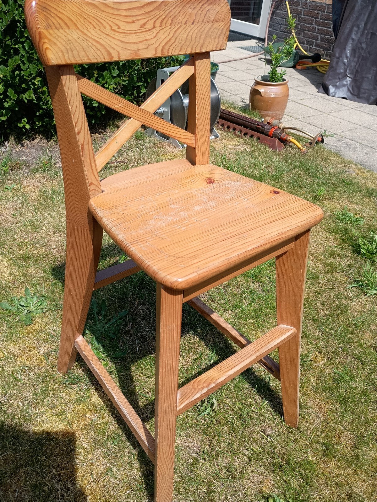 Houten kinderstoel van Ikea, Ophalen, Gebruikt, Overige typen, Aanschuifbaar