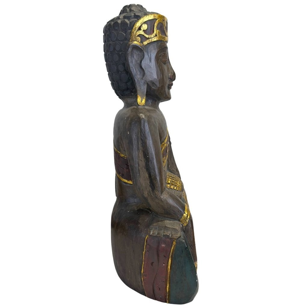Jina Boeddha – Balinees hardhout – 60 cm, Antiek en Kunst, Indonesië, Ophalen of Verzenden, Beeld, Hout