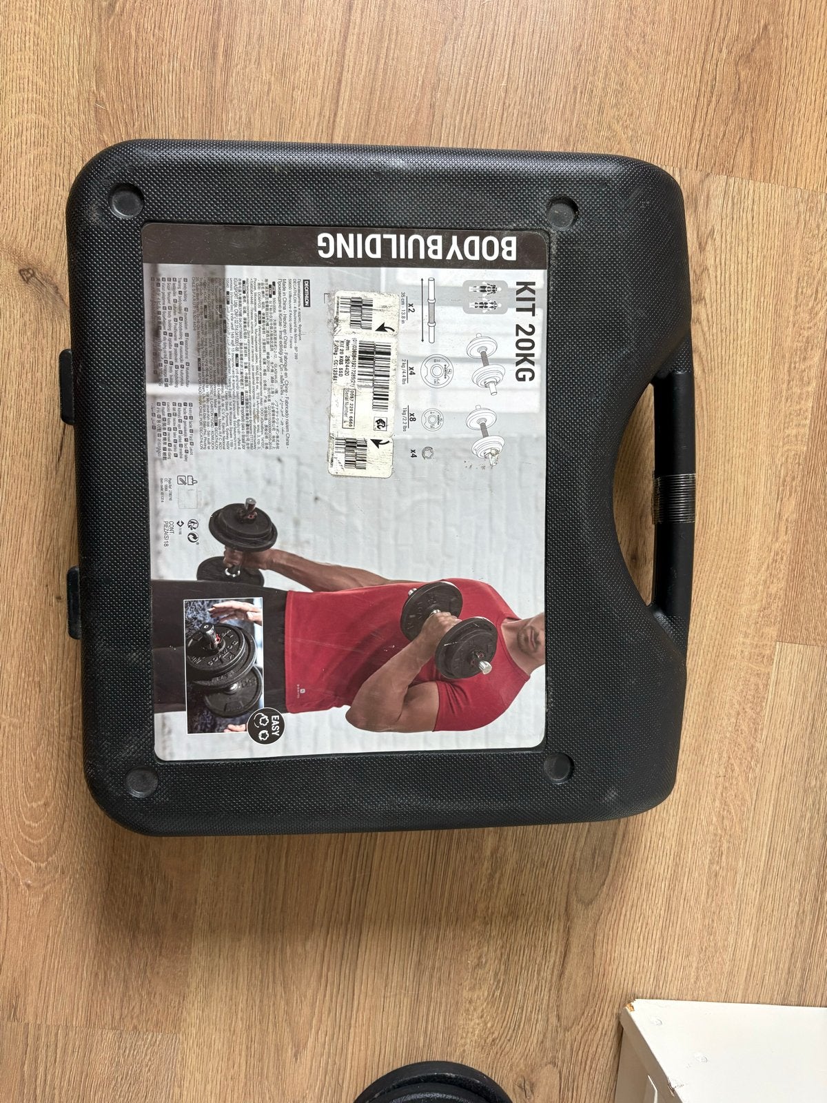 Domyos Dumbbellset 20kg koffer zo goed als nieuw, Sport en Fitness, Fitnessmaterialen, Ophalen, Zo goed als nieuw, Armen, Dumbbell