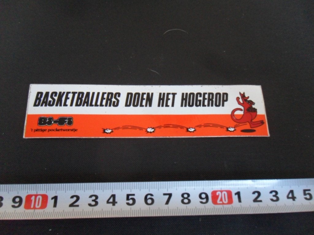 stickers Basketballers doen het hogerop BI-FI 'pocketworstje, Ophalen of Verzenden, Zo goed als nieuw