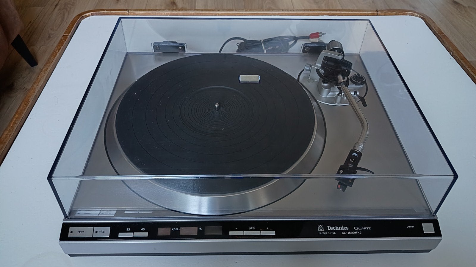Technics SL-1500 mkII Quartz Direct Drive, Pitch-regelaar, Ophalen of Verzenden, Zo goed als nieuw, Platenspeler