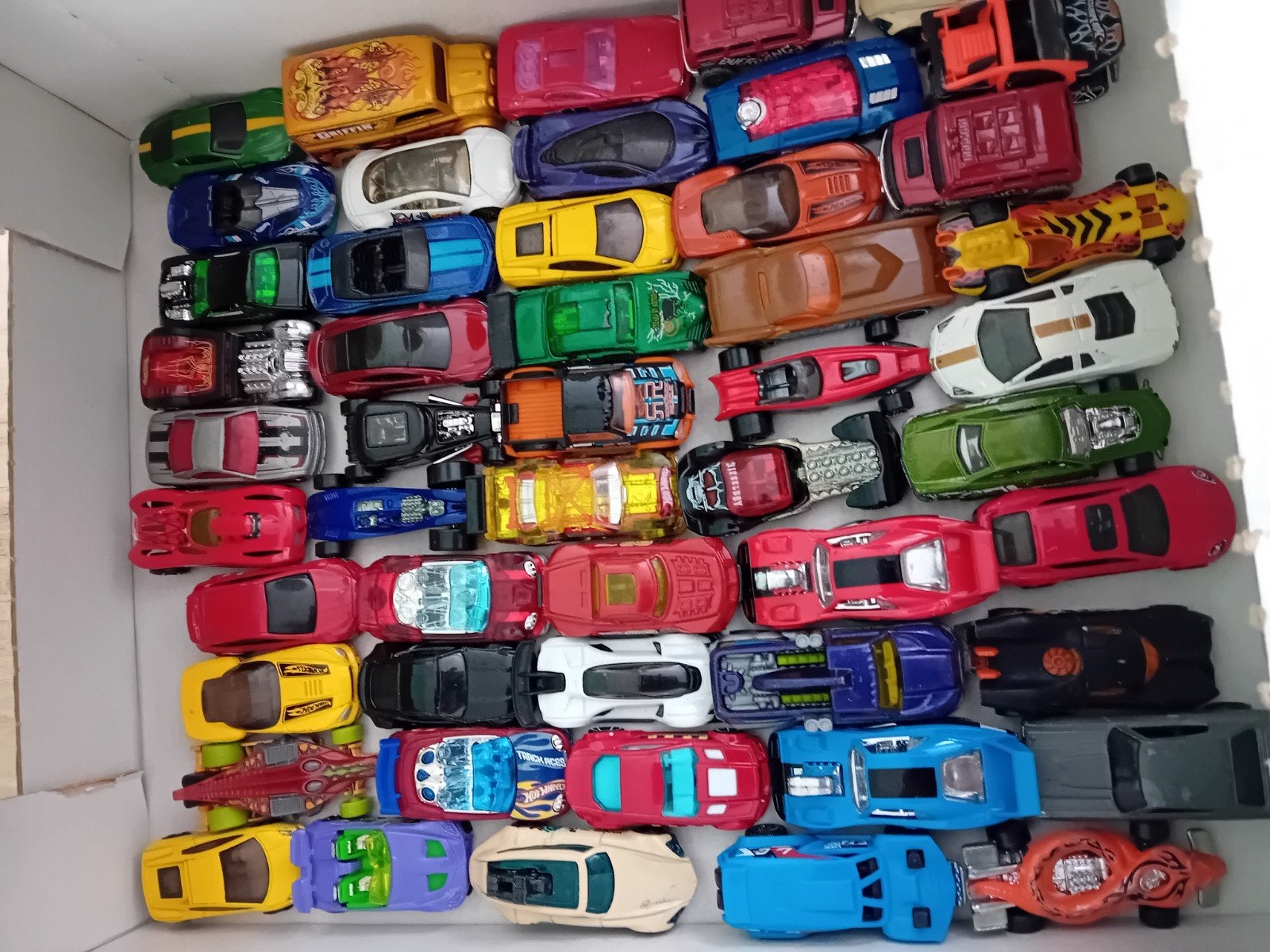 Partij Hot Wheels Autootjes 50 Stuks, Ophalen of Verzenden, Gebruikt
