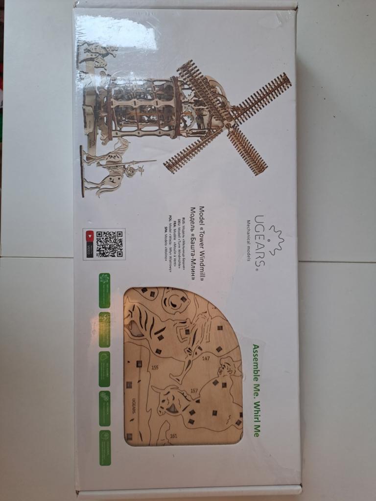 UGEARS Tower Windmill - Mechanisch Houten Model, Ophalen of Verzenden, Nieuw