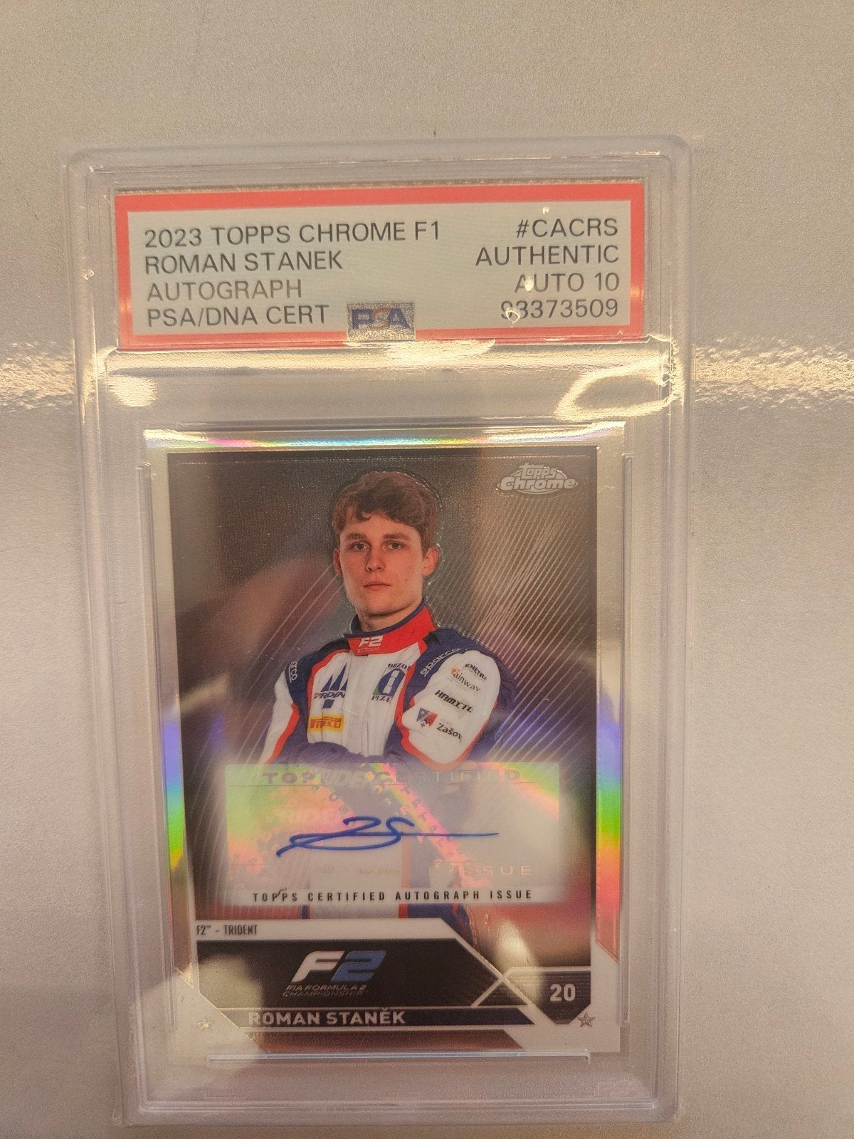 Cacrs roman stanek psa auto 10 autograph topps chrome 2023, Ophalen of Verzenden, Nieuw, Plaatje