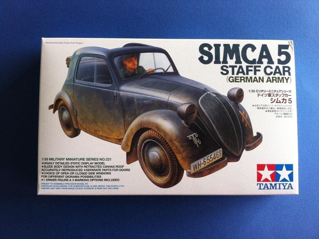 Tamiya	35321	Simca 5 German Staff Car	1/35 incl. PE35559, Auto, Verzenden, 1:32 tot 1:50, Nieuw