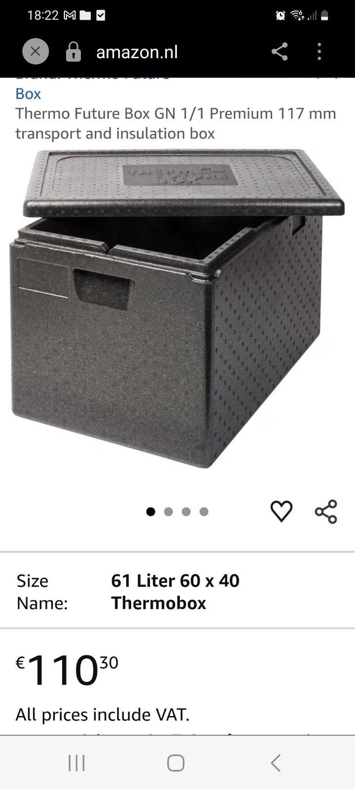Koel/Warmhoudbox 60x40x32 cm met 4 koelelememten, Ophalen of Verzenden