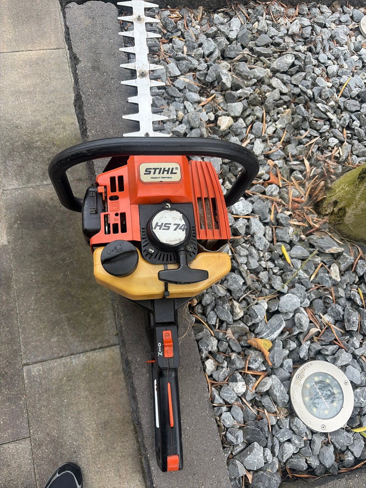 Stihl HS 74 Heggenschaar - Benzine, Tuin en Terras, Heggenscharen, Ophalen of Verzenden, Gebruikt, Benzine