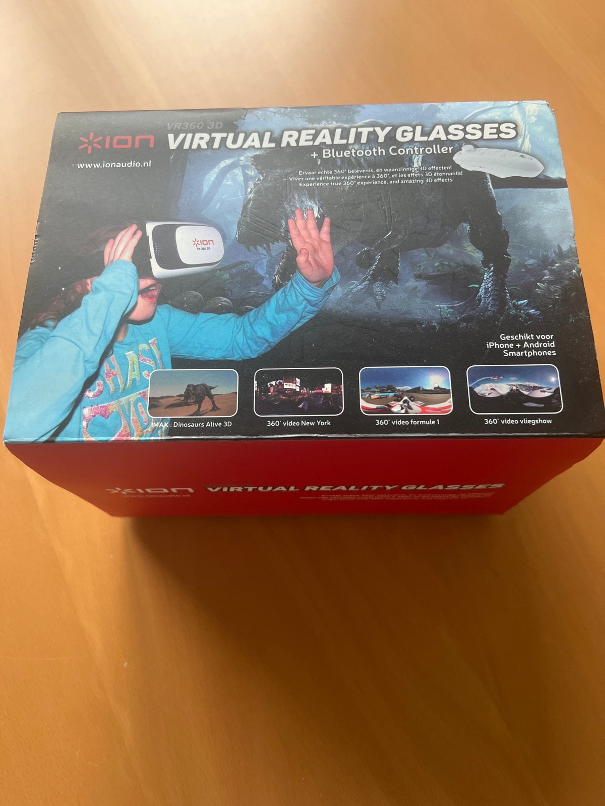 Ion VR360 3D Virtual Reality Bril + Bluetooth Controller, Spelcomputers en Games, Virtual Reality, Zo goed als nieuw, Telefoon