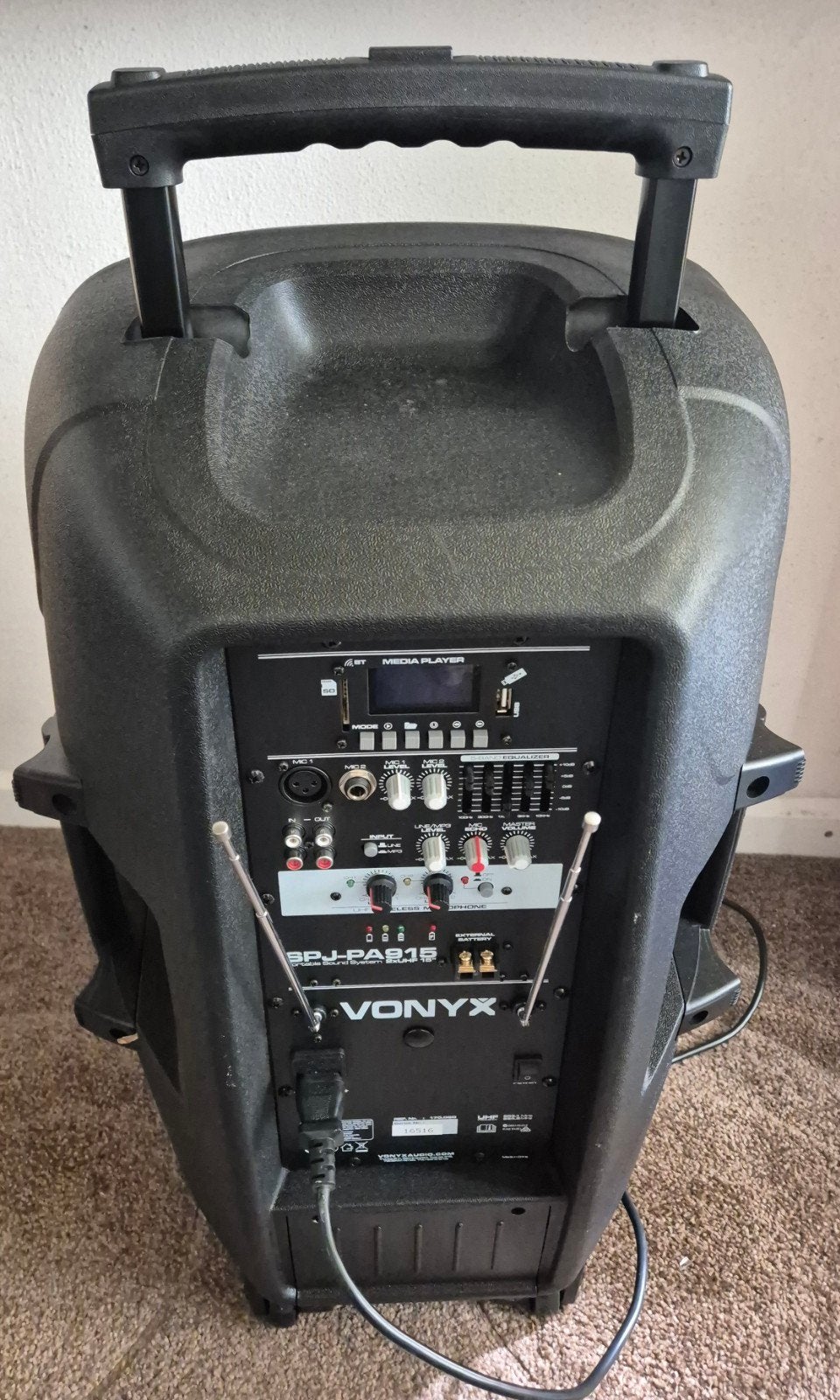 Zanginstallatie Vonyx BPJ-PA15 met ingebouwde versterker, Ophalen of Verzenden, Zo goed als nieuw, Minder dan 500 watt, P.A.