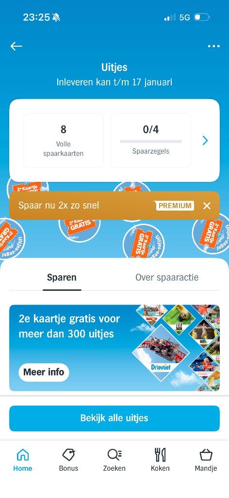 8 volle spaarkaarten AH uitjes, Albert Heijn, Ophalen of Verzenden
