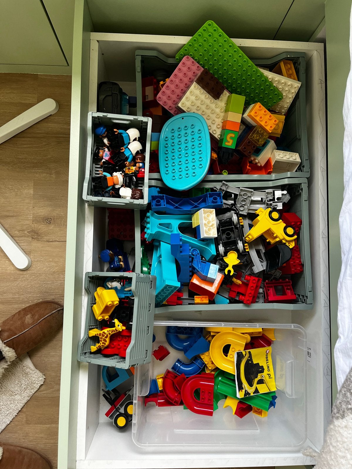 Duplo: treinbaan, knikkerbaan, huis & extra's, Ophalen, Gebruikt, Inclusief extra onderdelen, Duplo