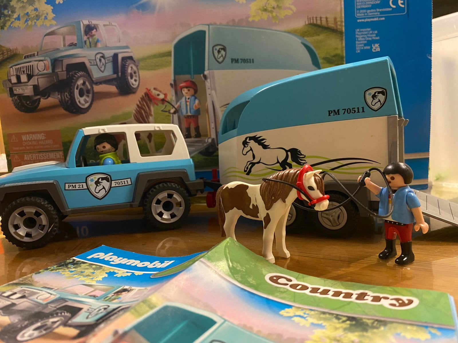 Playmobil Country 70511 – Auto met Paardentrailer (met doos!, Kinderen en Baby's, Speelgoed | Playmobil, Ophalen, Zo goed als nieuw