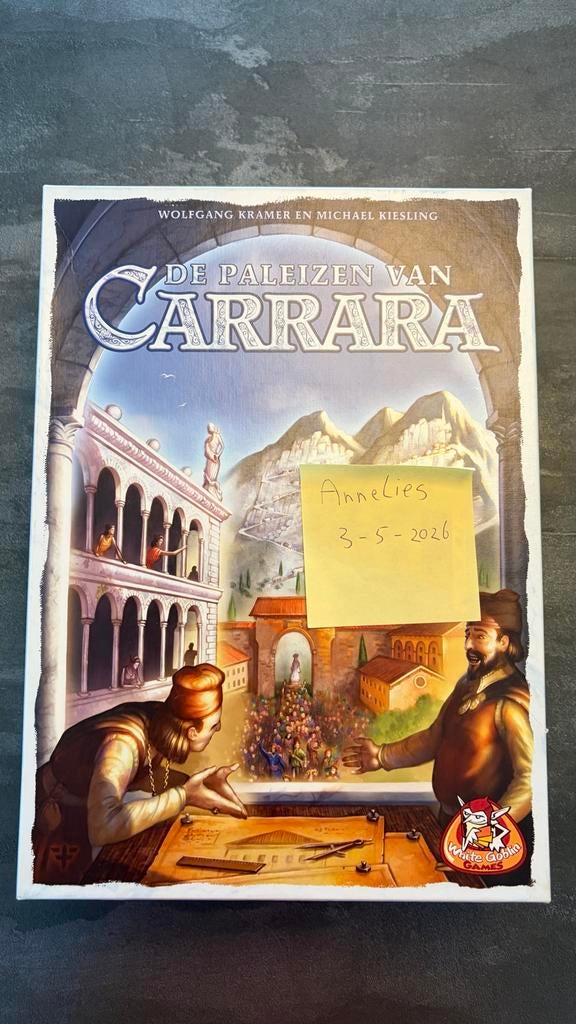 De Paleizen van Carrara bordspel, Hobby en Vrije tijd, Gezelschapsspellen | Bordspellen, Zo goed als nieuw, Drie of vier spelers